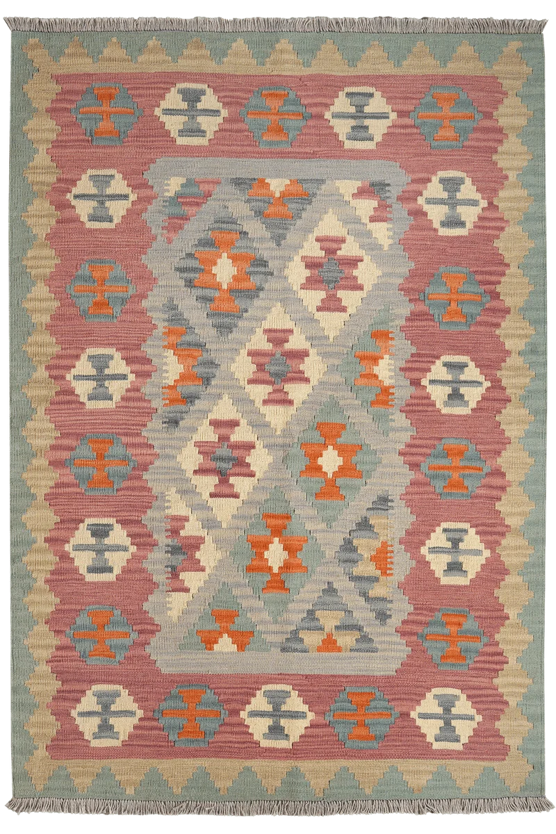 Kelim Gashgai · Handgewebt – Blau, 182x124 cm