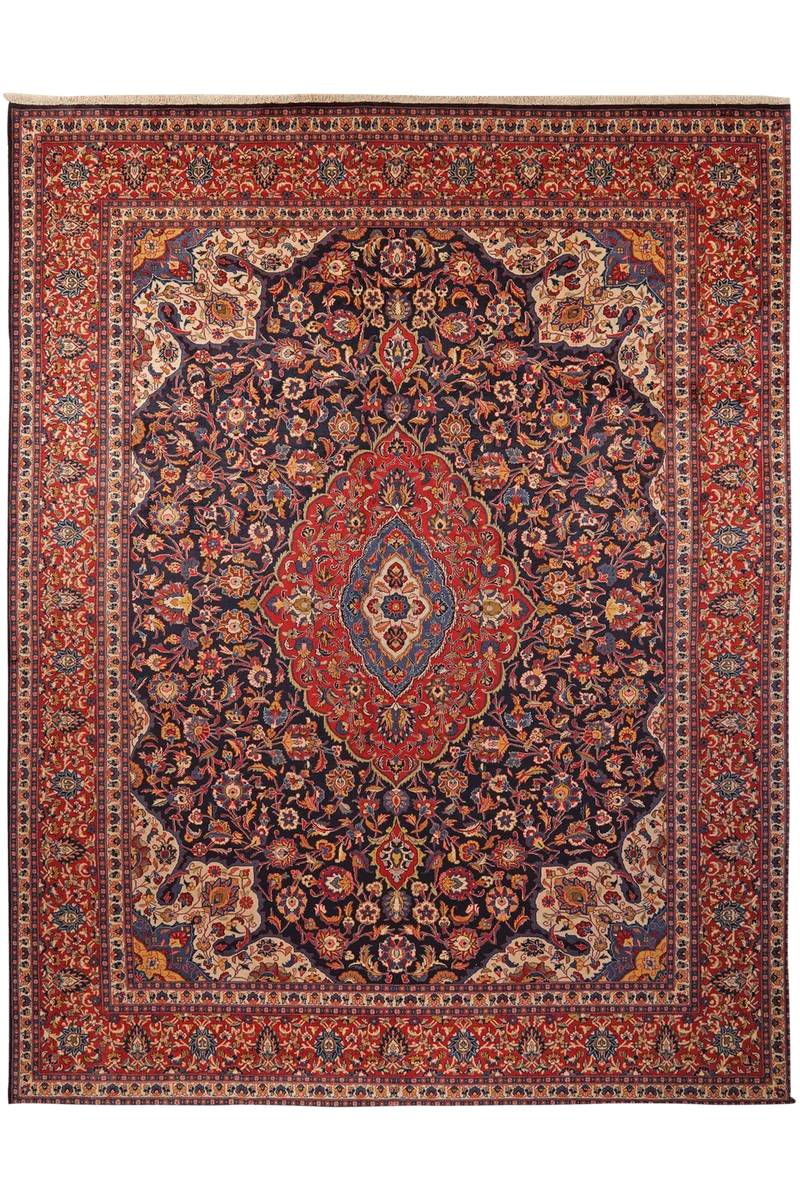 Sarough · Handgeknüpft – Blau, 384x296 cm