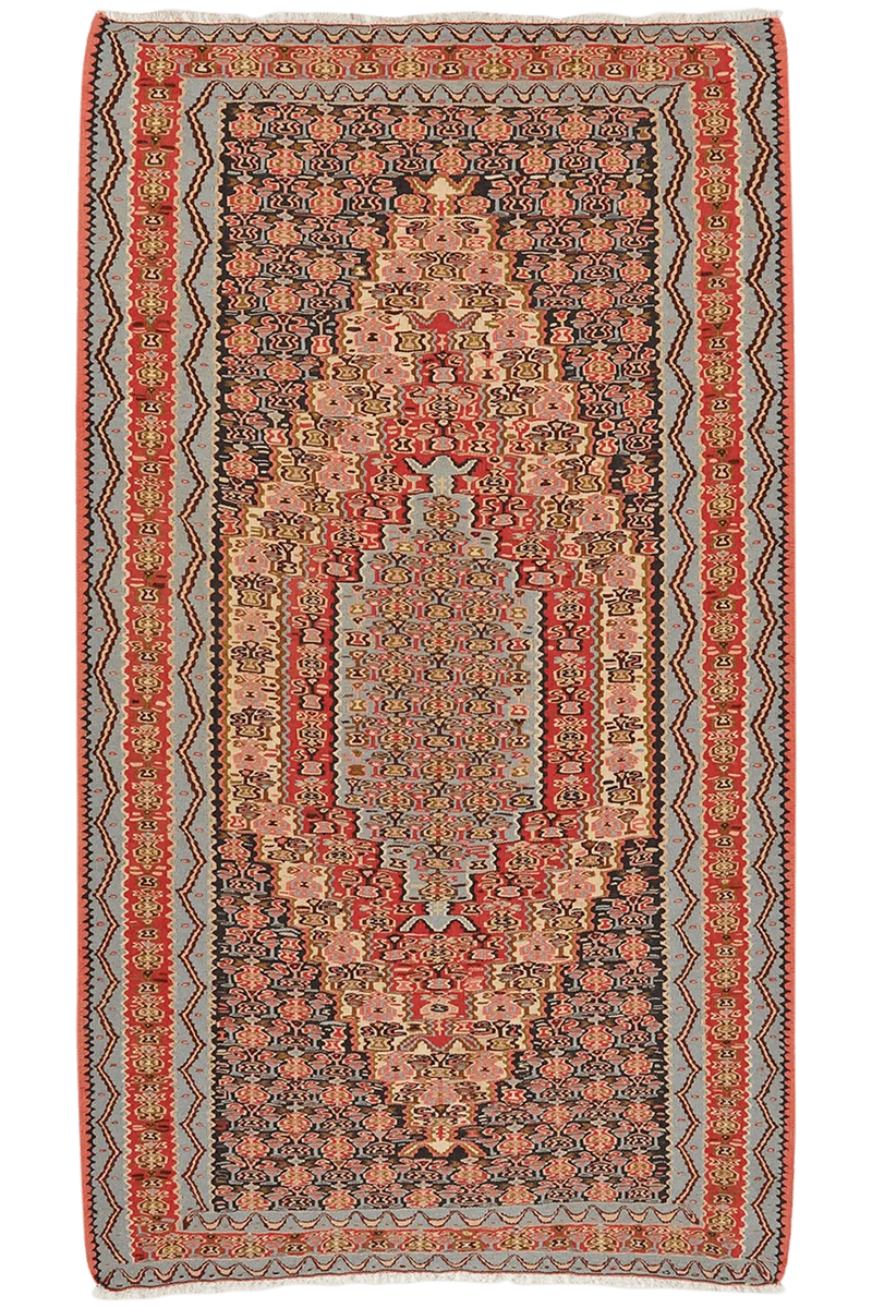 Kelim Senneh · Handgewebt – Bunt, 202x113 cm