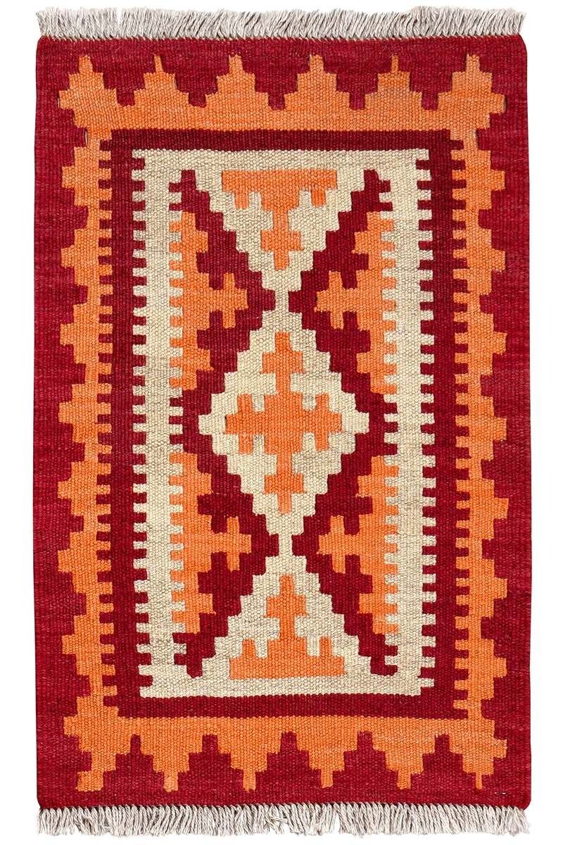Kelim Gashgai · Handgewebt – Beige, 68x44 cm