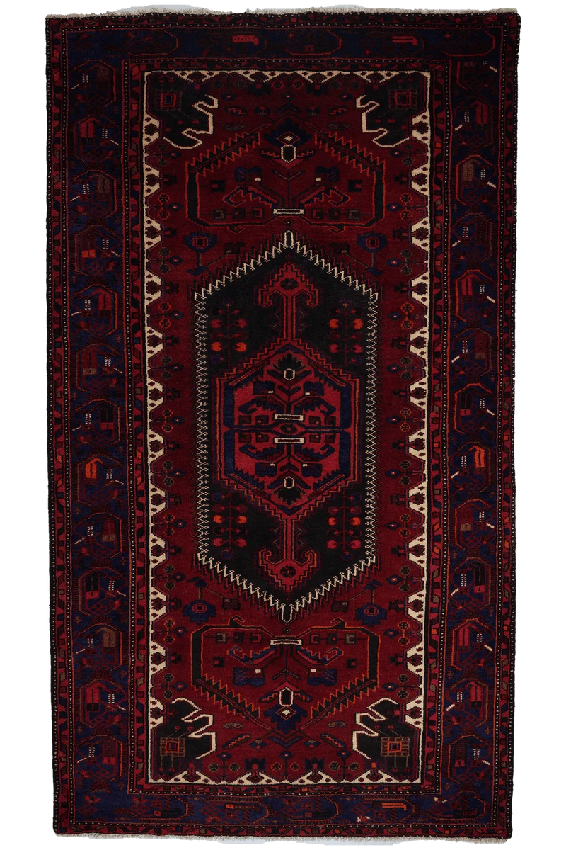 Khamseh · Handgeknüpft – Rot, 255x144 cm