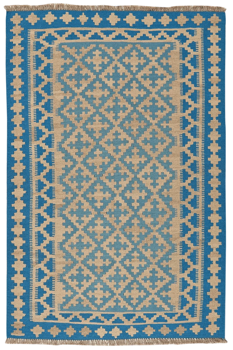 Kelim Gashgai · Handgewebt – Blau, 179x120 cm