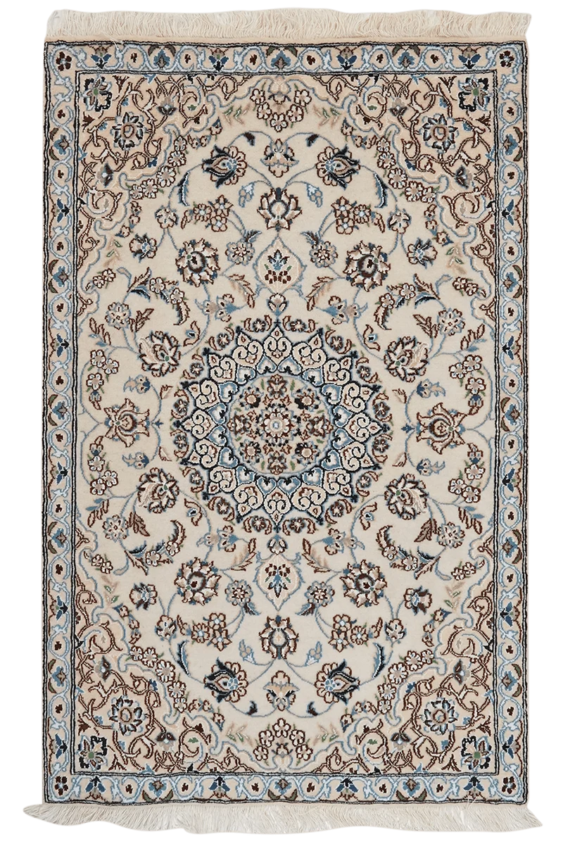 Nain 9La · Handgeknüpft – Beige, 138x88 cm