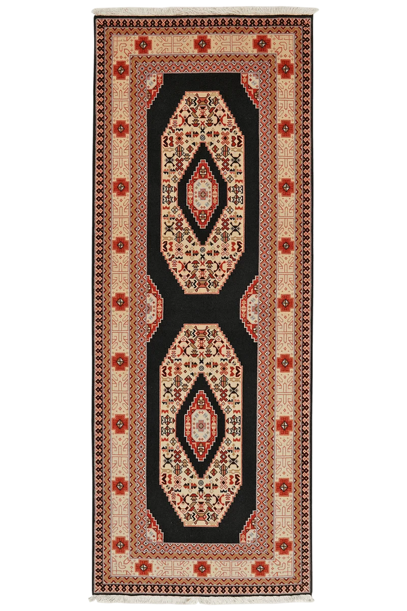 Tabriz 50 Raj · Handgeknüpft – Blau, 202x75 cm