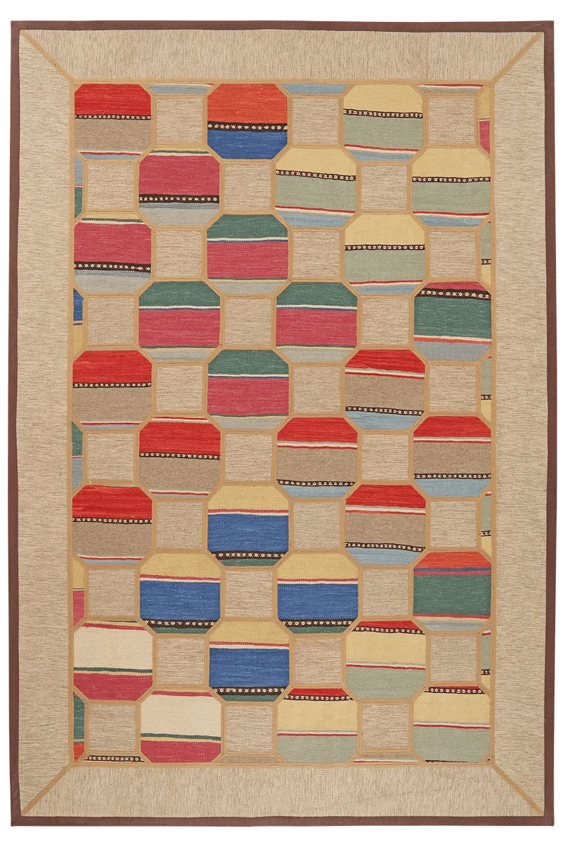 Kelim Tekkeh · Handgewebt – Beige, 237x160 cm