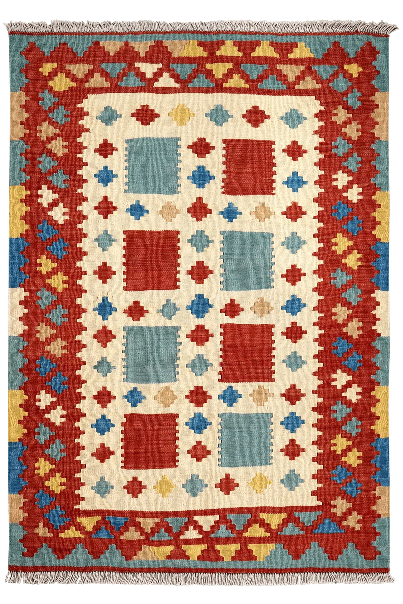 Kelim Gashgai · Handgewebt – Beige, 152x107 cm