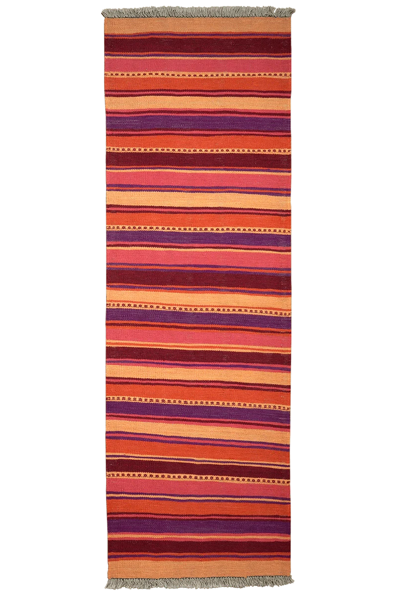 Kelim Gashgai · Handgewebt – Bunt, 197x63 cm
