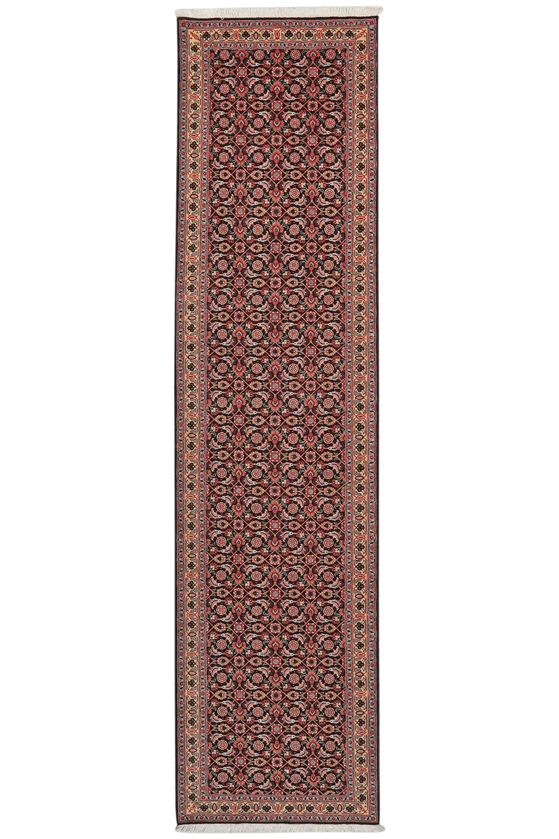 Tabriz 50 Raj · Handgeknüpft – Schwarz, 291x72 cm