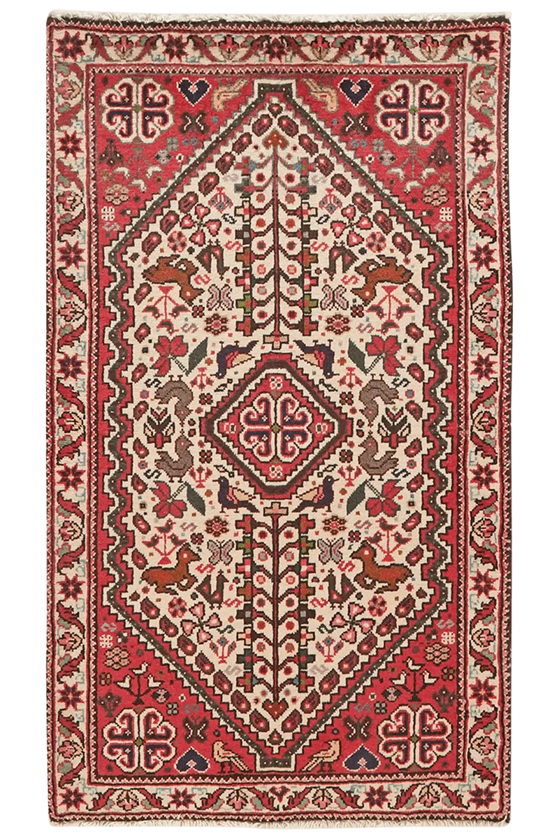 Abadeh · Handgeknüpft – Beige, 108x62 cm