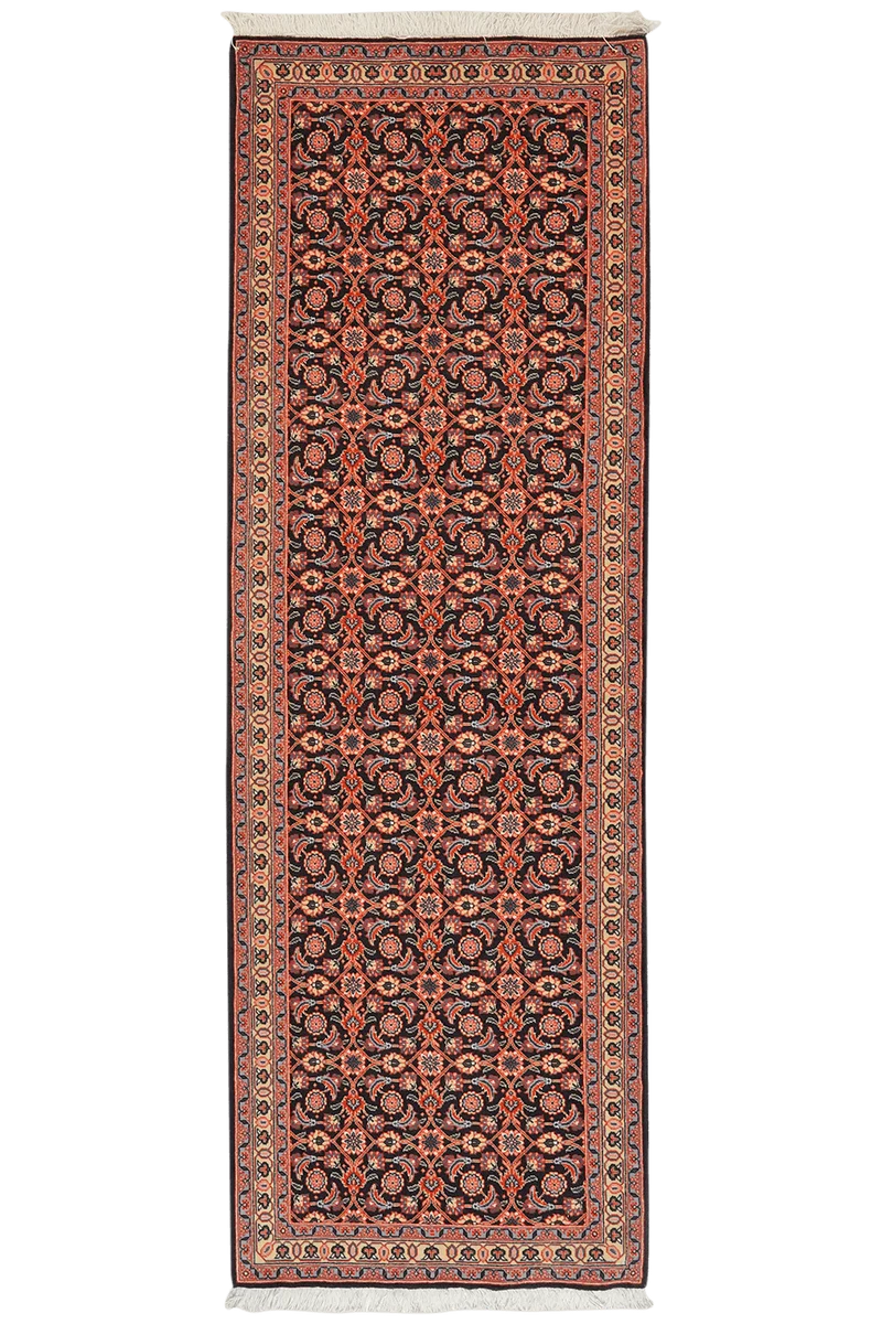 Tabriz 50 Raj · Handgeknüpft – Blau, 197x65 cm