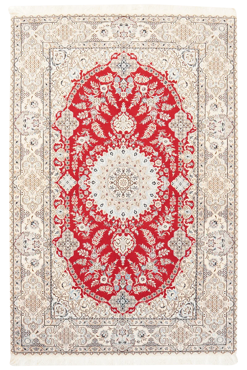 Nain 6La · Handgeknüpft – Rot, 193x129 cm