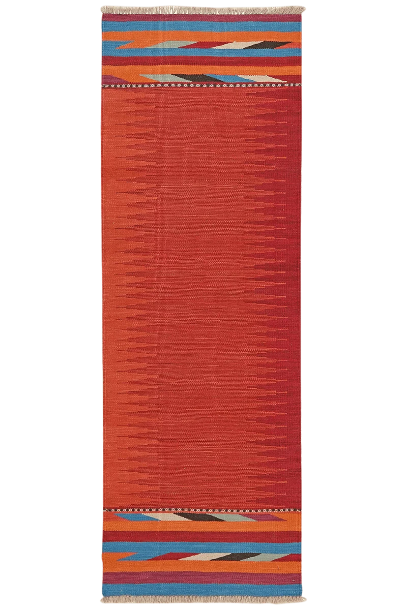Kelim Gashgai · Handgewebt – Bunt, 200x68 cm