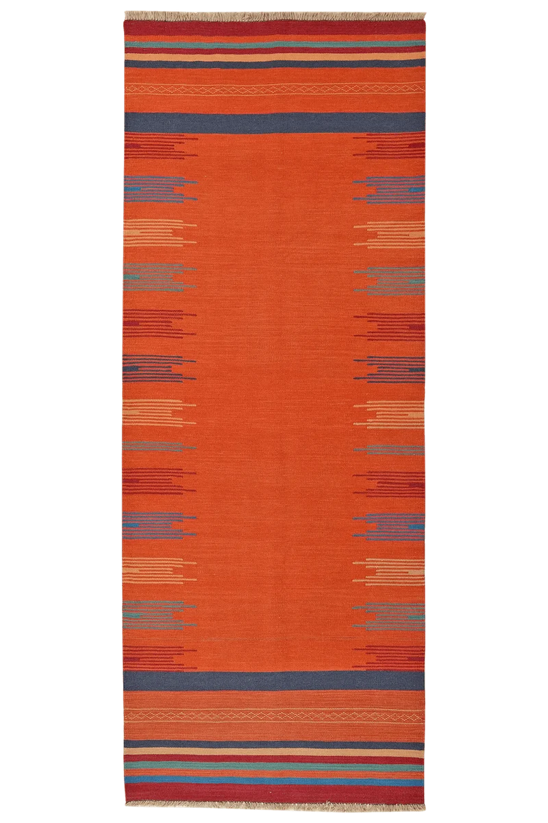 Kelim Gashgai · Handgewebt – Rot, 252x100 cm