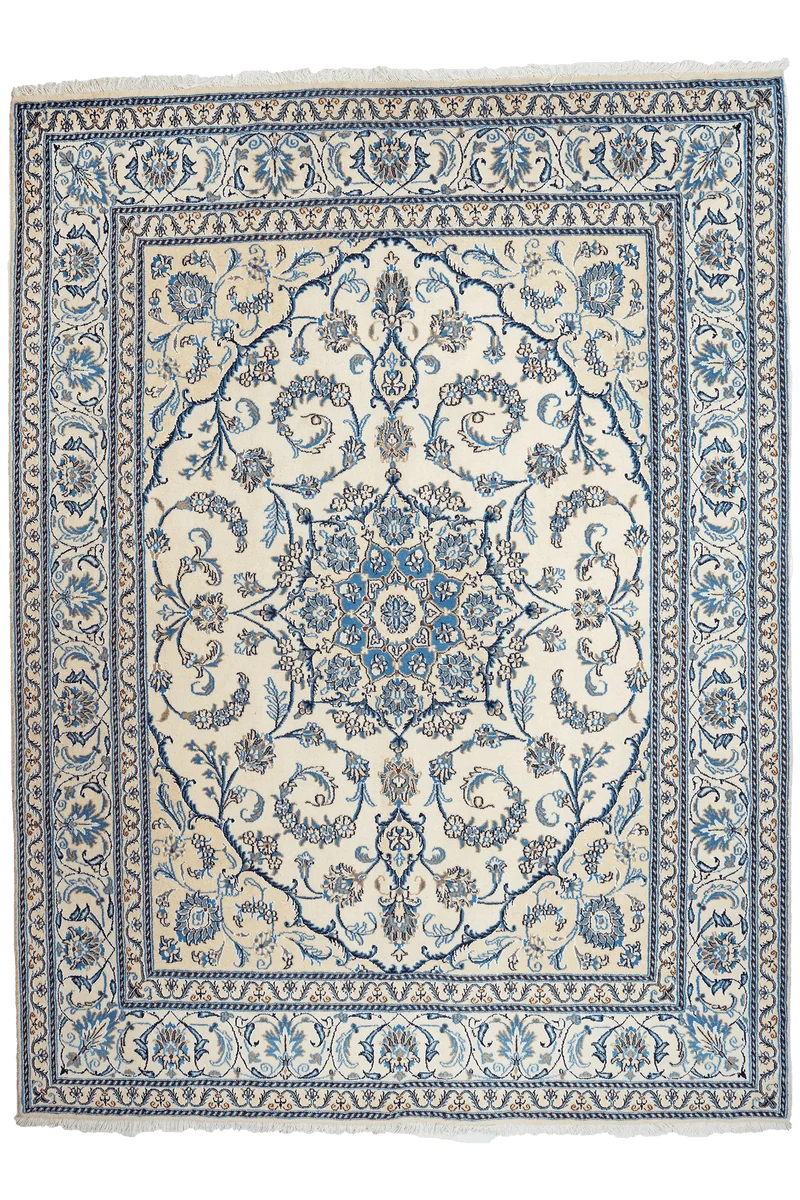 Nain 12La · Handgeknüpft – Beige, 269x201 cm