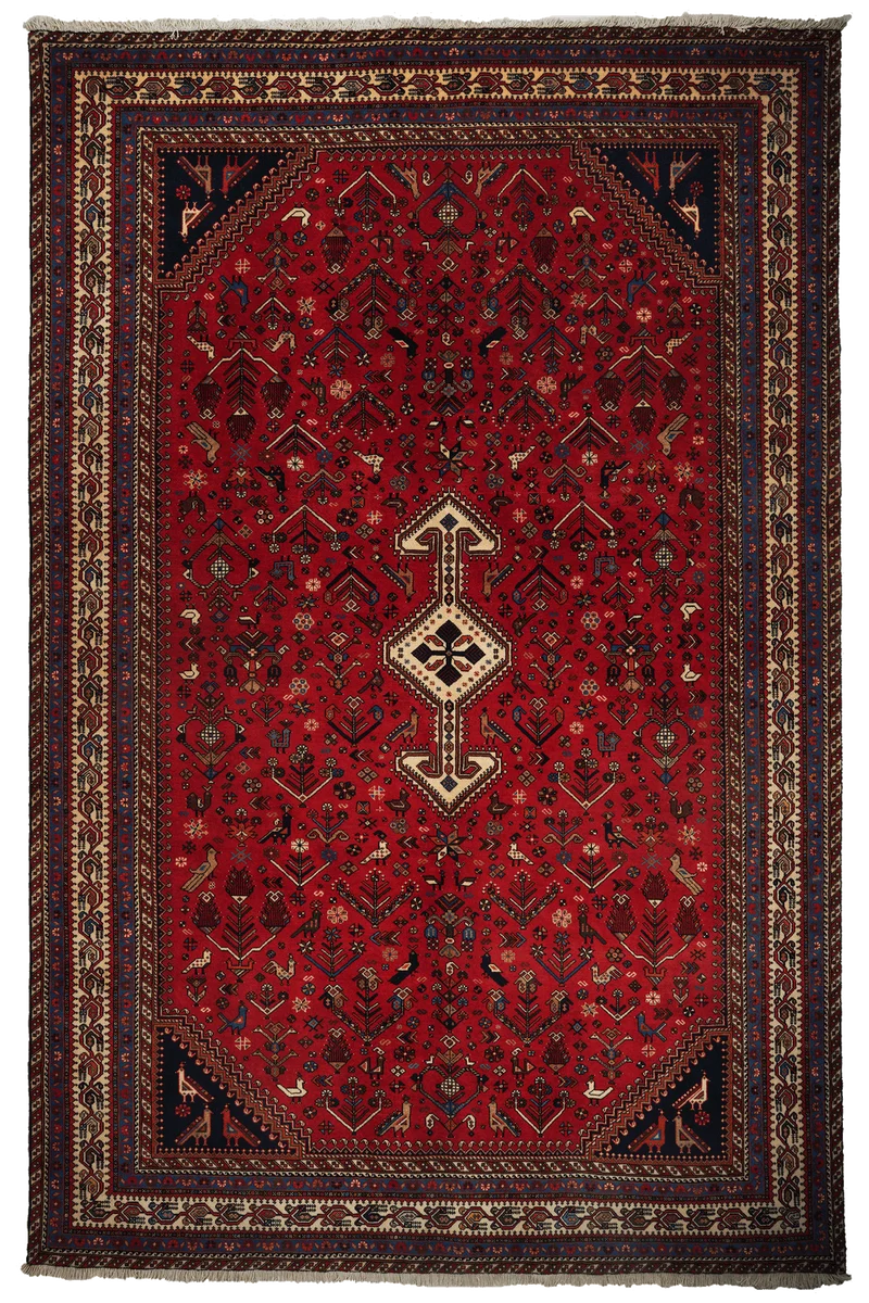 Nasrabad · Handgeknüpft – Rot, 302x196 cm
