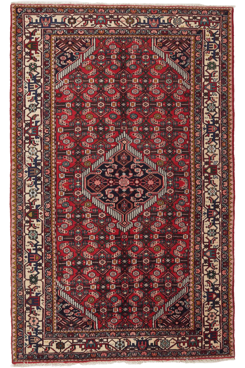 Assadabad · Handgeknüpft – Rot, 207x130 cm