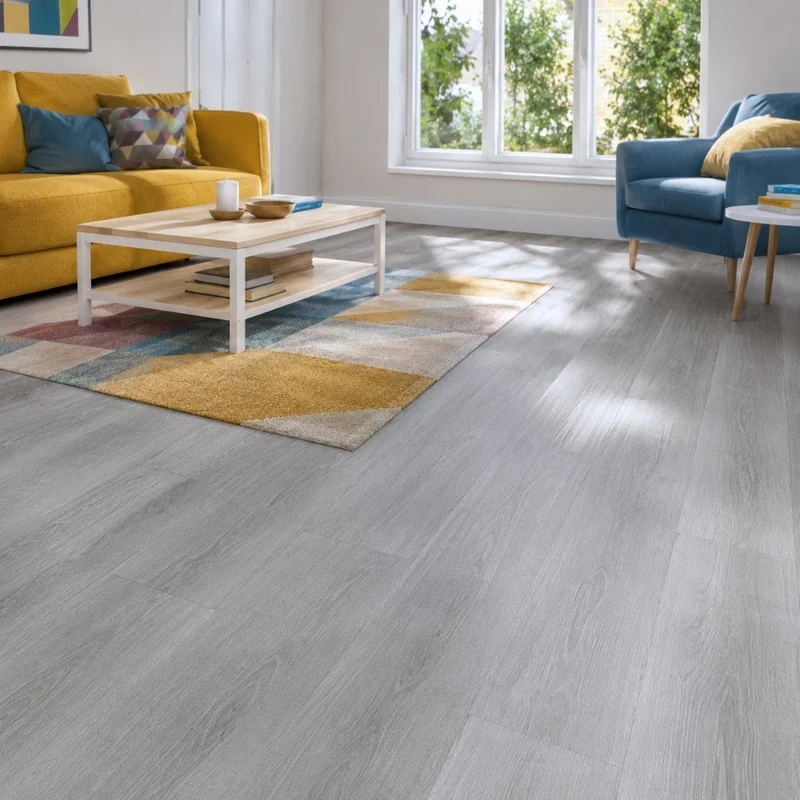 Klick Vinylboden Eiche grau geweißt Landhausdiele GreenLine
