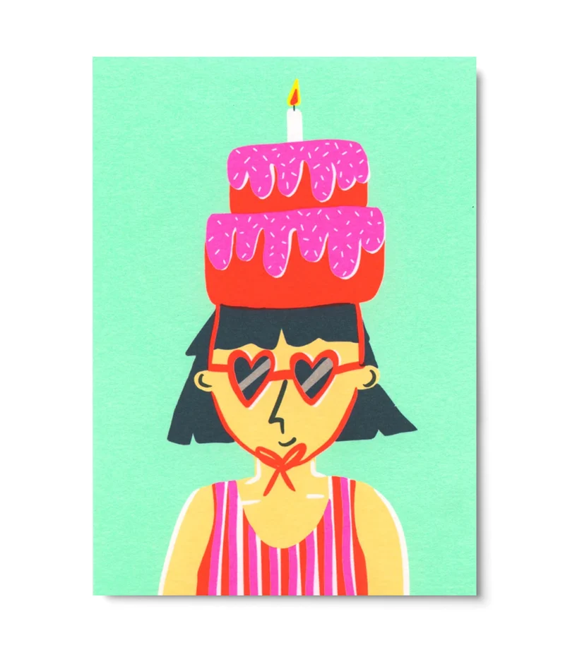Postkarte Birthday Cake