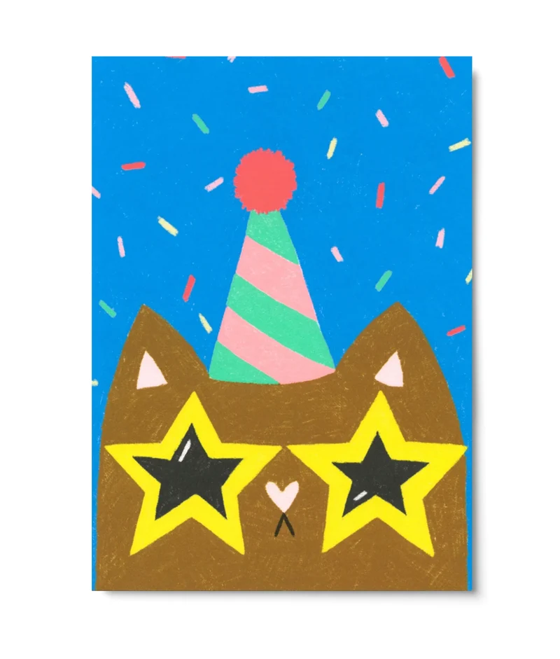 Postkarte Funky Cat