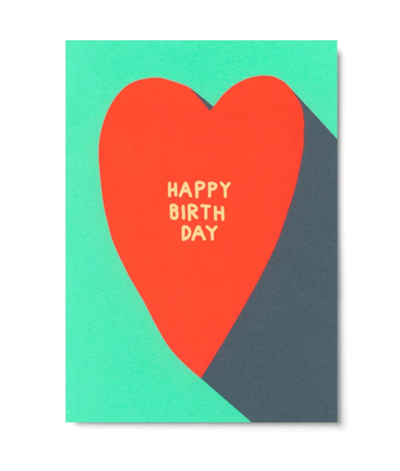Postkarte Happy Birthday Heart
