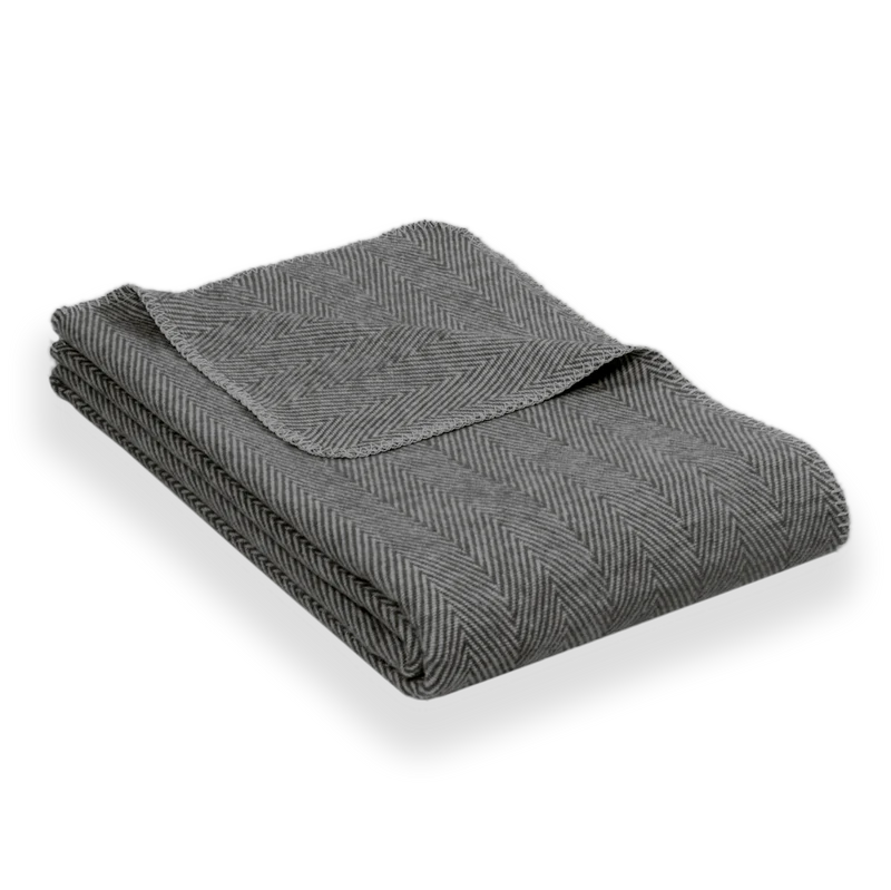 RIEMA Germany Kuscheldecke FINN 200x140 cm - BIO-Baumwolle - Dunkelgrau