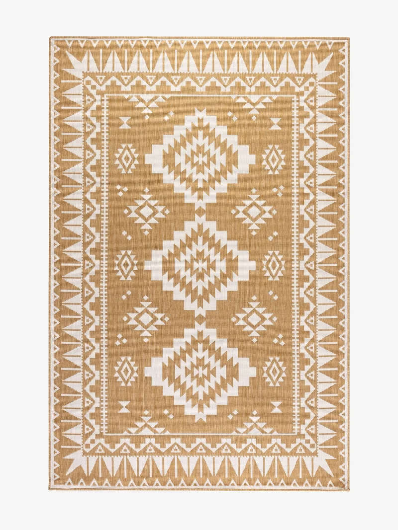 Elle Decoration In- & Outdoor Teppich Dynamic Gelb