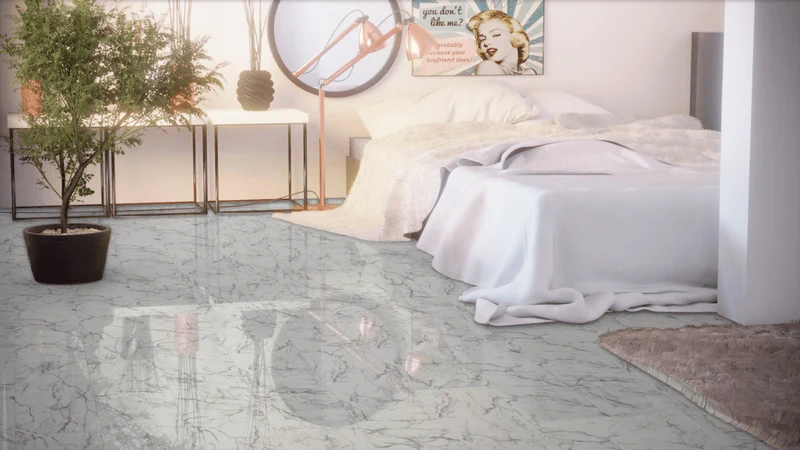 Laminat Kronotex Glamour - Hochglanz Carrara Marmor