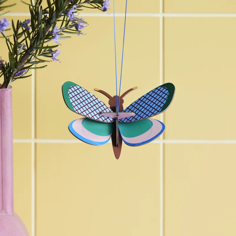 Lucky Charm Schmetterling kariert