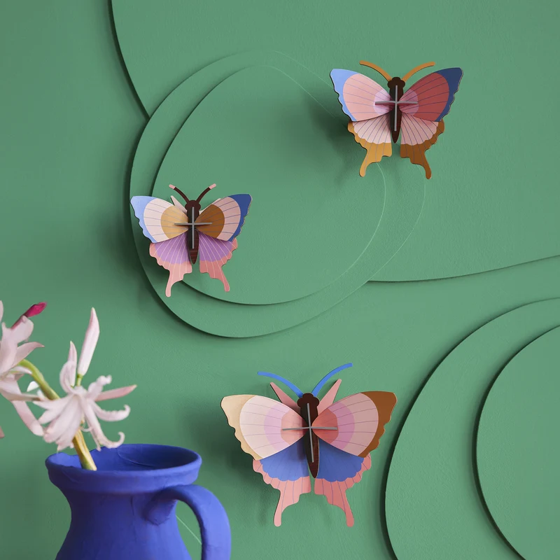 Gold Rim Butterflies, 3er Set