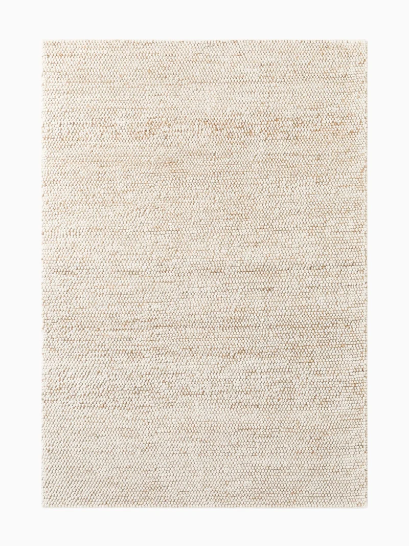 Woll- & Juteteppich Peas Natur Creme Beige