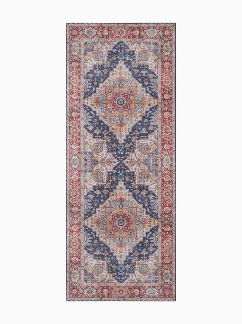 Vintage Teppich Sylla Rot/Blau Läufer