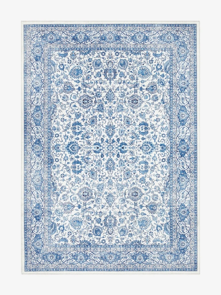 Elle Decoration Teppich Keshan Maschad Blau