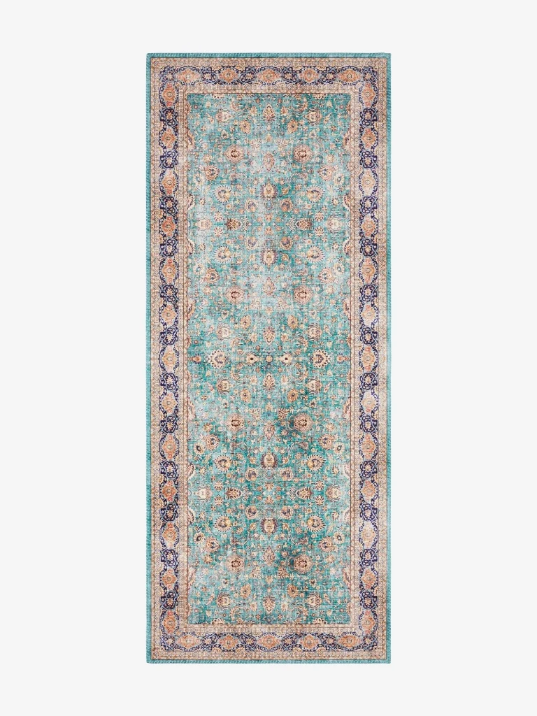 Elle Decoration Teppich Keshan Maschad Grün Läufer