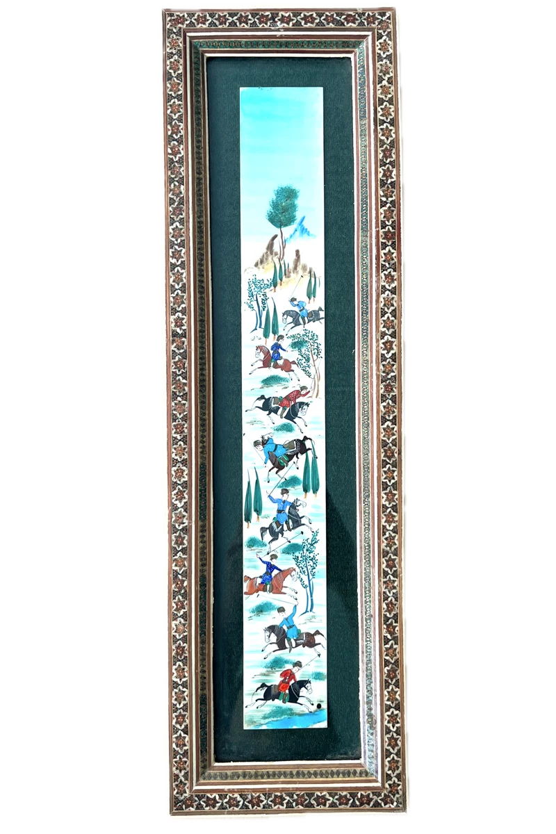 Handgezeichnete Miniatur im Khatam-Rahmen