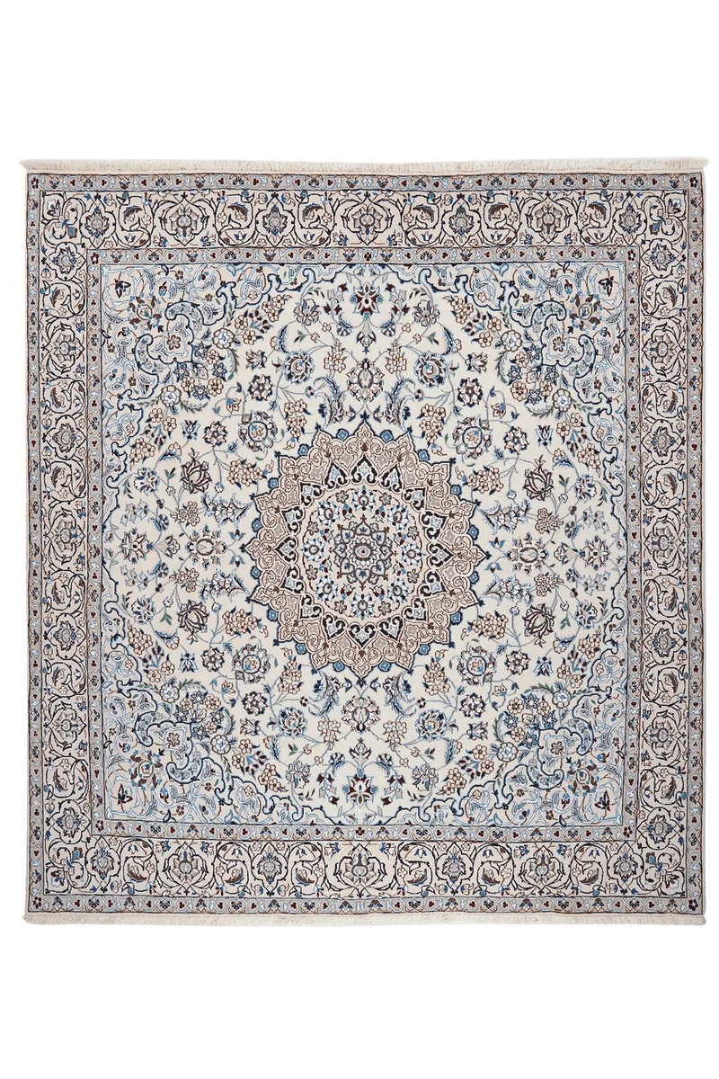 Nain 9La · Handgeknüpft – Beige, 210x195 cm
