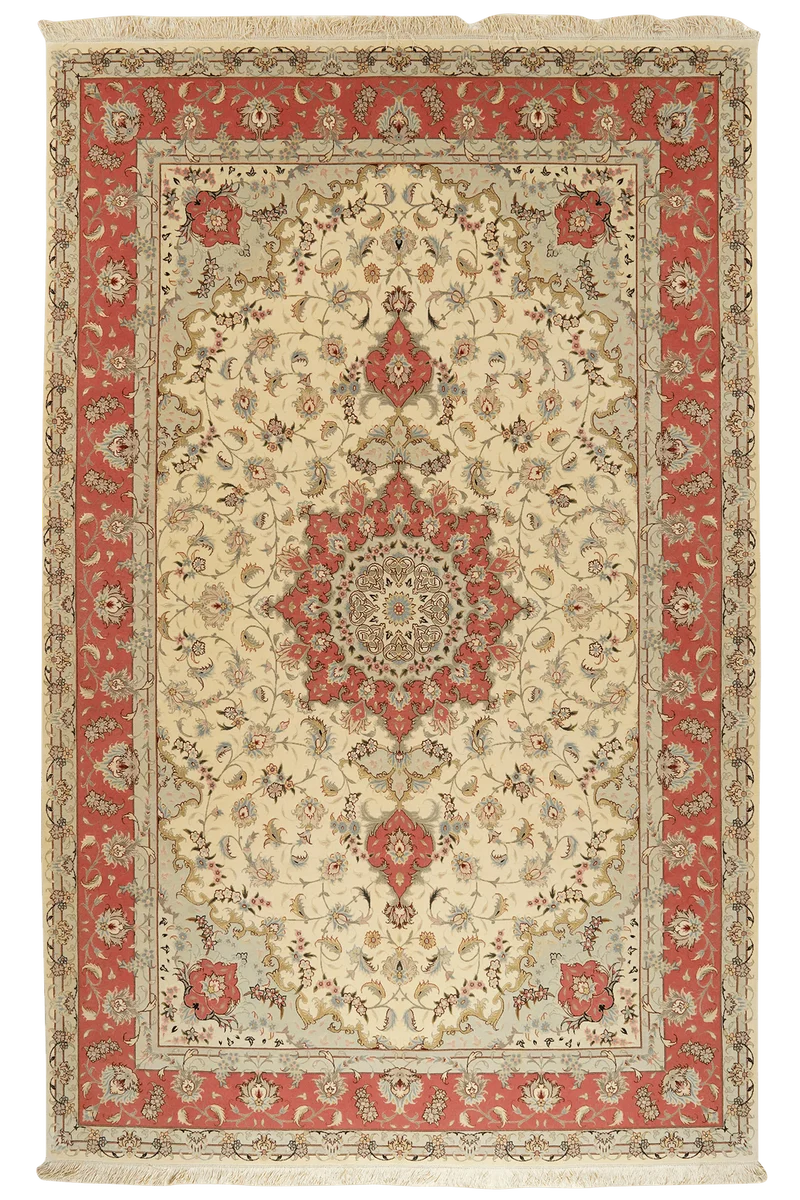 Tabriz 50 Raj · Handgeknüpft – Beige, 304x196 cm