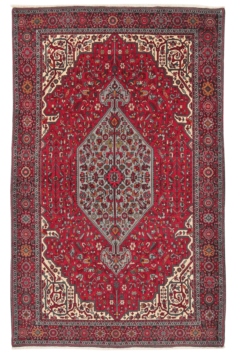 Bidgane · Handgeknüpft – Rot, 214x130 cm