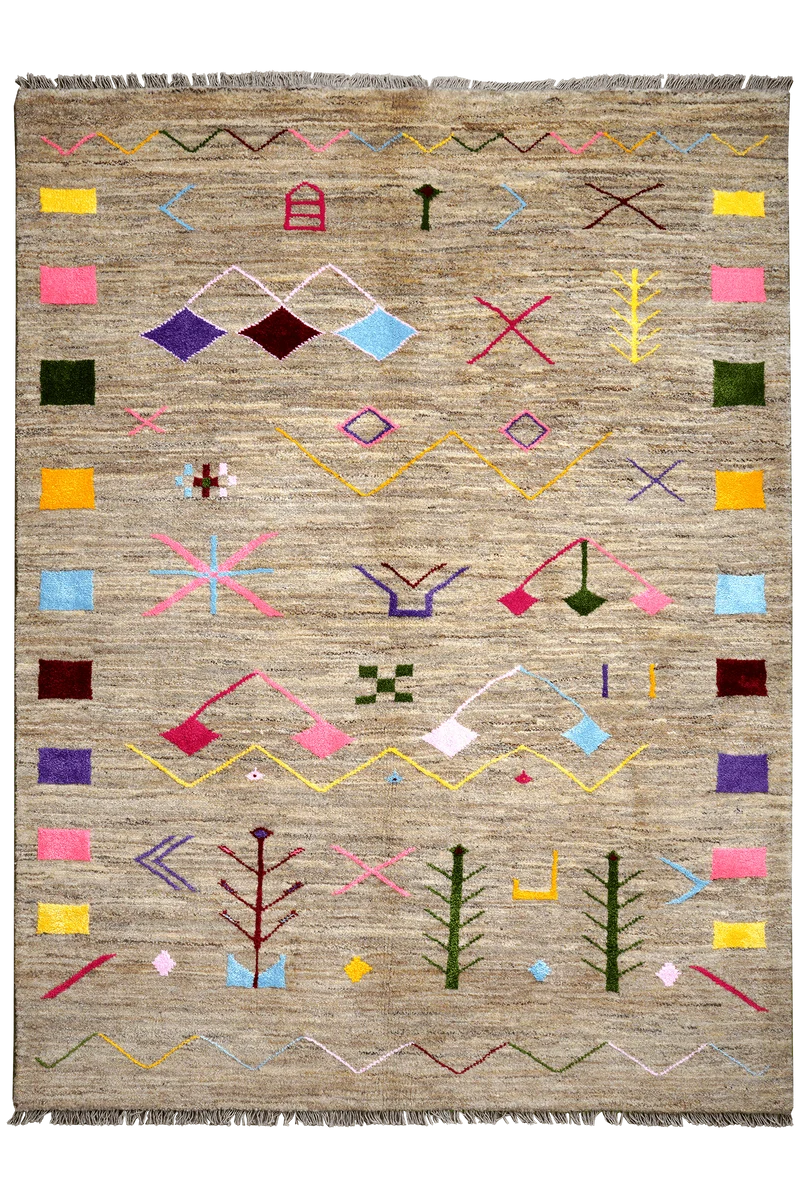 Gabbeh Basi · Handgeknüpft – Grau, 198x150 cm
