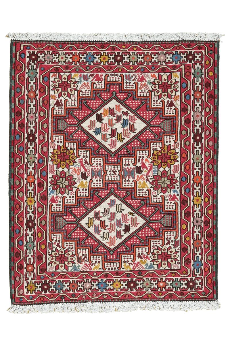 Sumak Shahsavan · Handgewebt – Beige, 96x77 cm