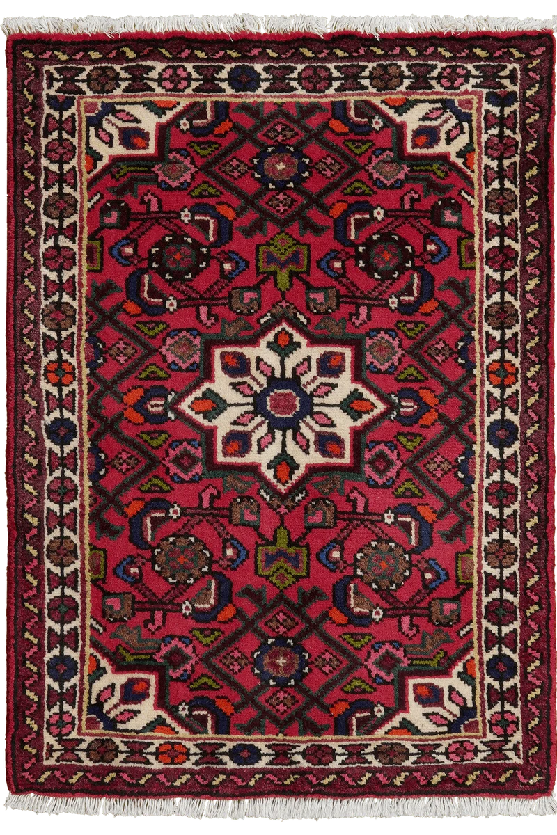 Hosseinabad · Handgeknüpft – Rot, 90x63 cm