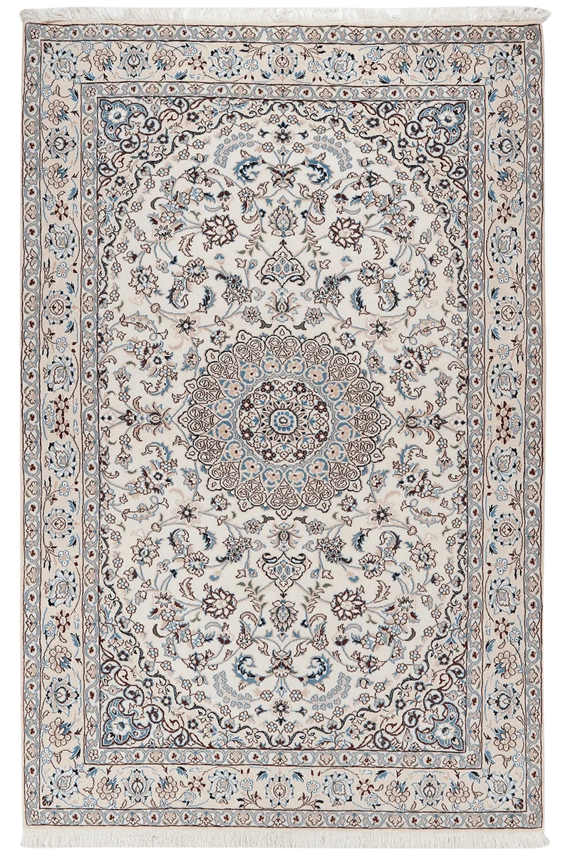 Nain 9La · Handgeknüpft – Beige, 241x155 cm
