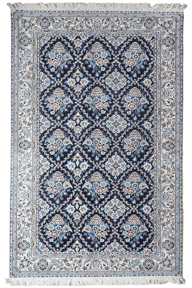 Nain 6La · Handgeknüpft – Blau, 197x127 cm