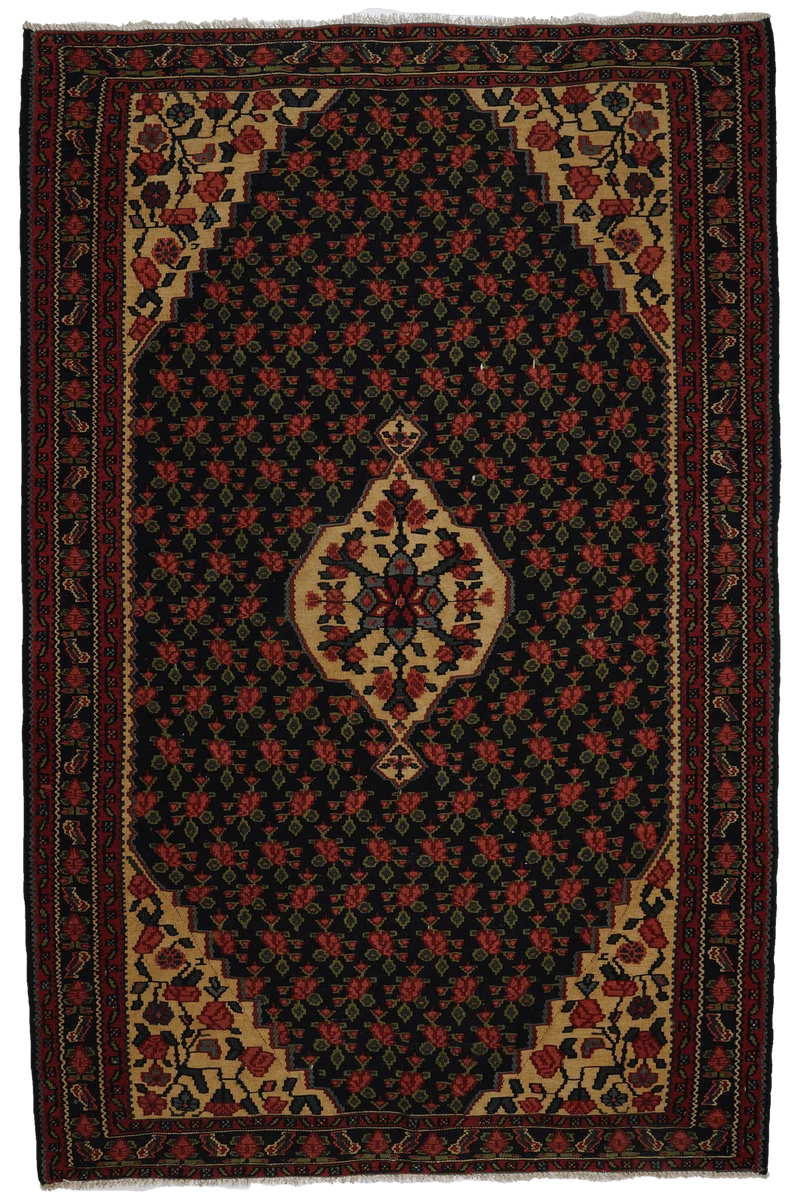 Kelim Bidjar · Handgewebt – Schwarz, 187x122 cm