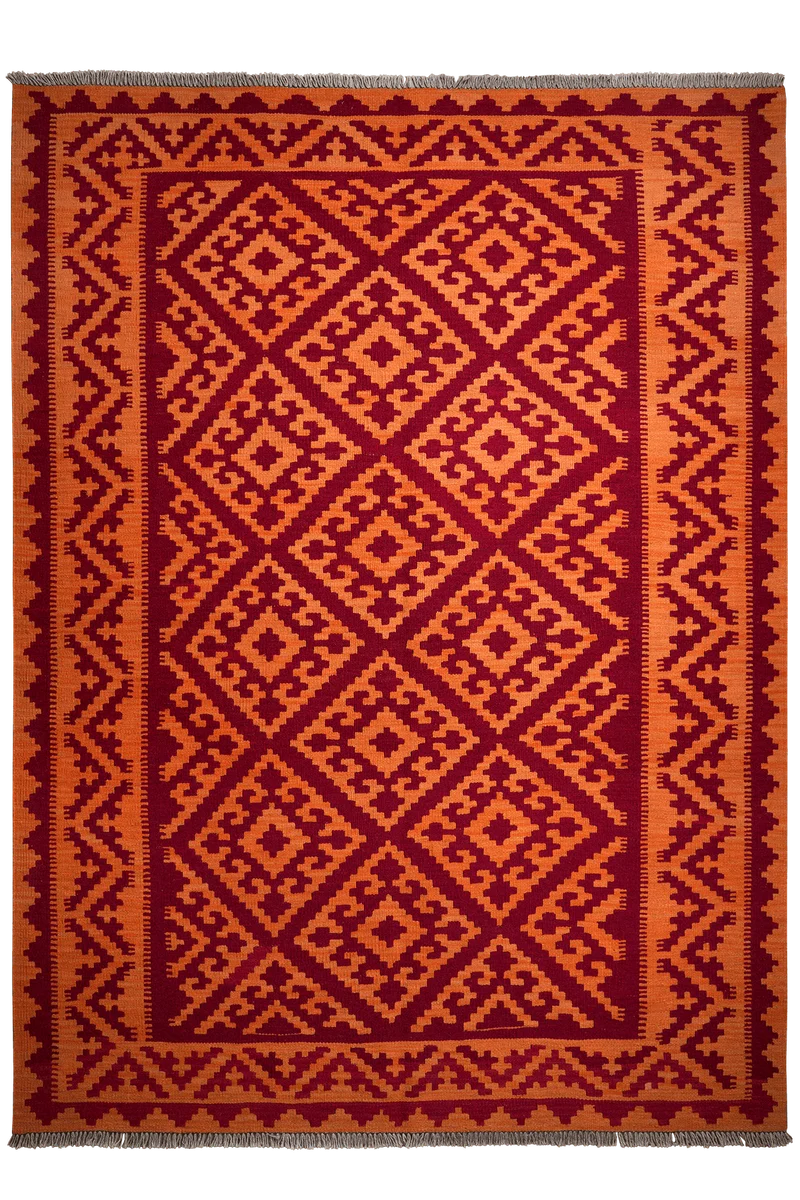 Kelim Gashgai · Handgewebt – Rot, 248x183 cm
