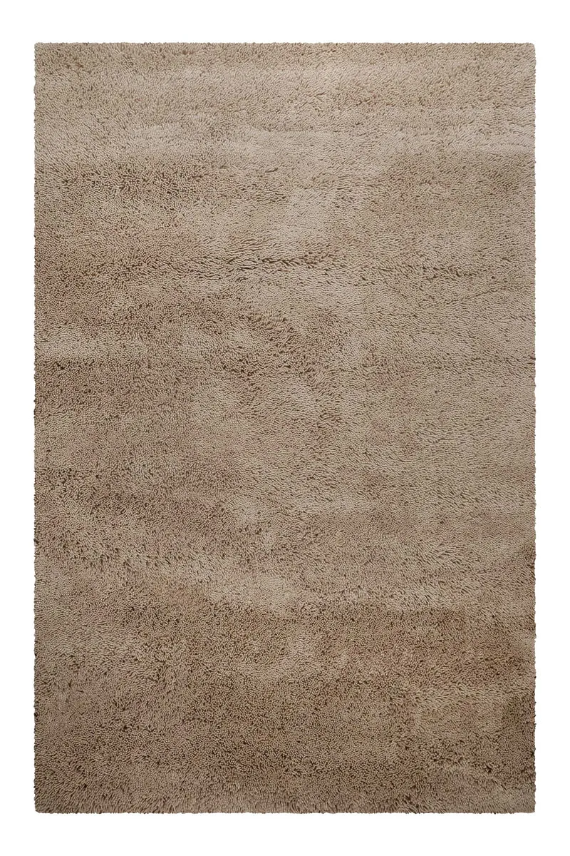 Wollteppich Sand Beige Shaggy Hochflor "Rossi" Homie Living