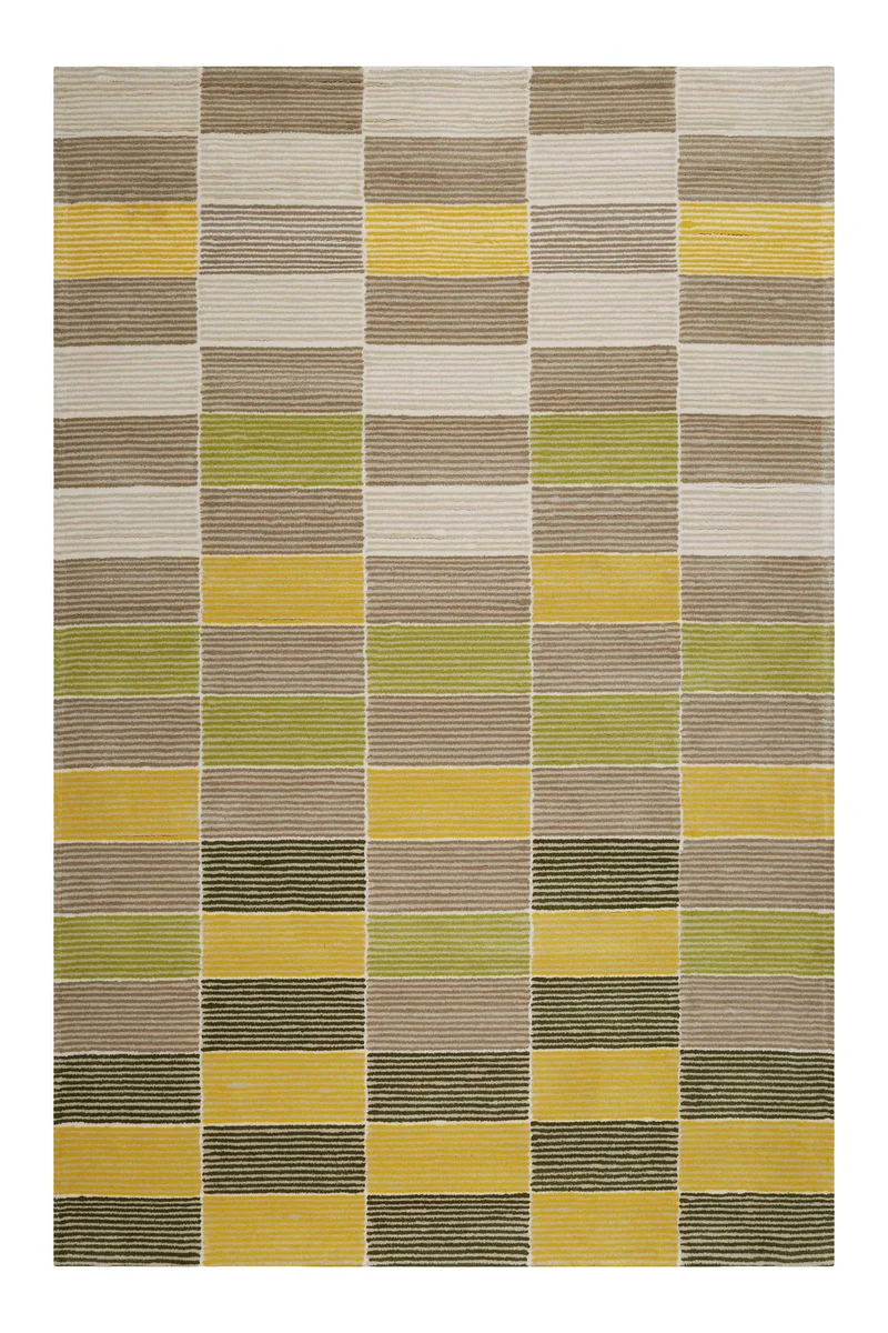 Esprit Teppich Gelb Grün Beige Kurzflor "Fida"