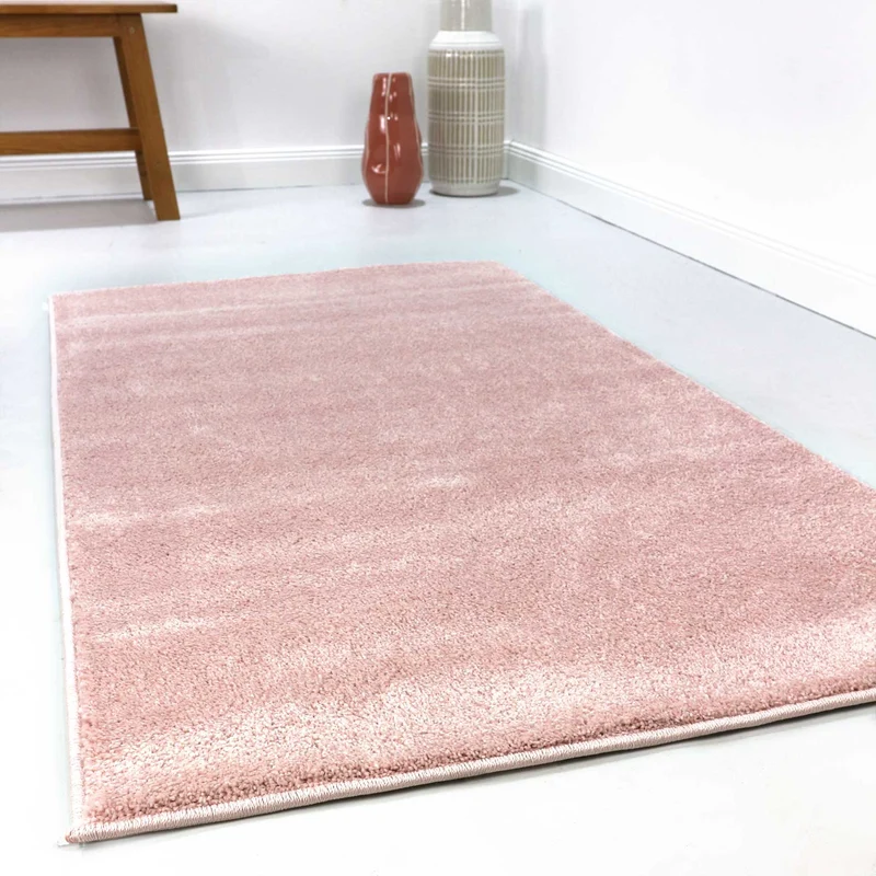 Esprit Teppich Rosa Kurzflor soft und weich "Campus"