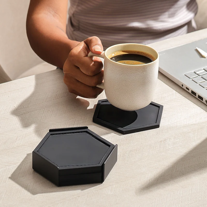 Bold Coasters, Set of 6 - Black
