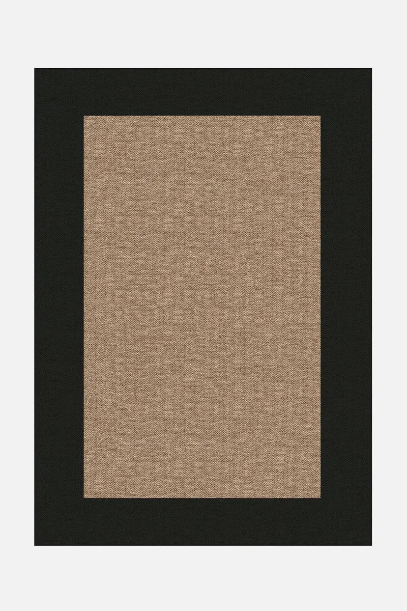 Jute-Haptik Alisa Espresso Teppich