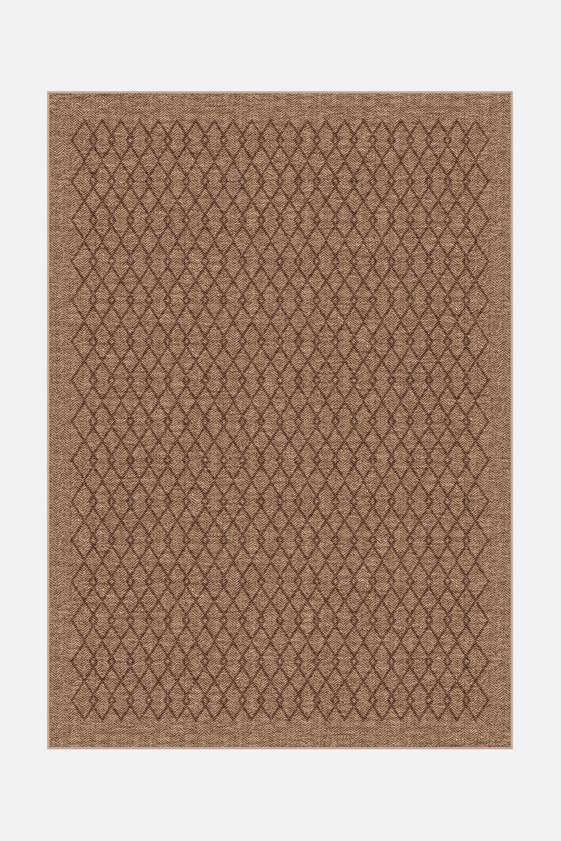 Jute-Haptik Maddie Mokka Teppich
